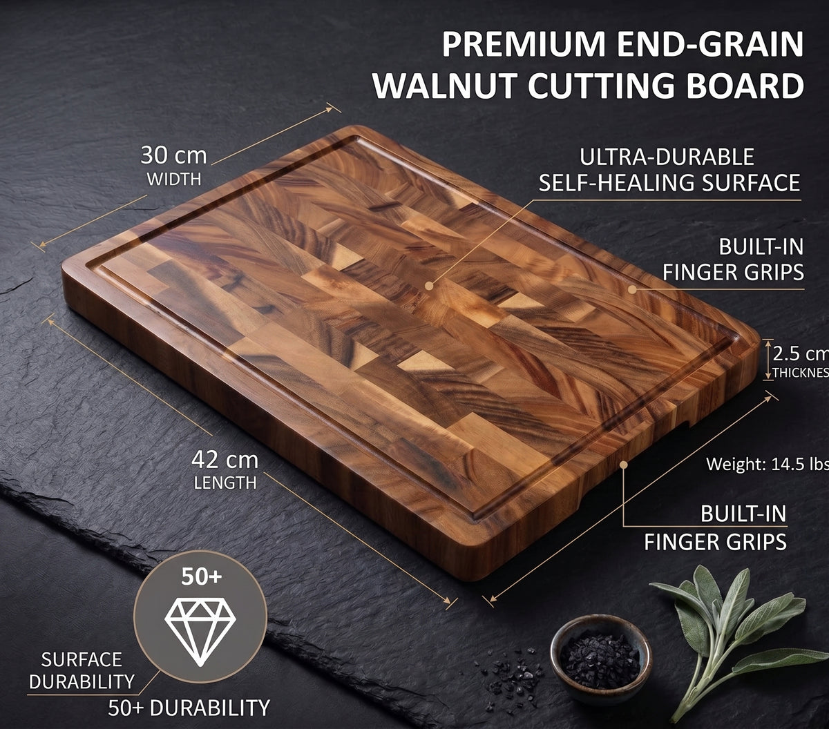 Wood Cutting Board - Heavy Duty
